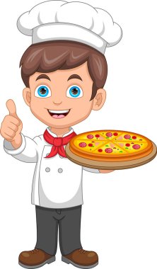 Pizza çizgi filmindeki aşçı çocuk.