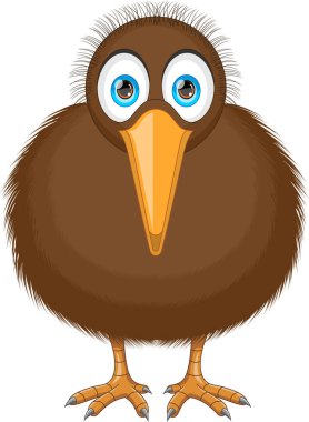 şirin kiwi kuşu karikatür 