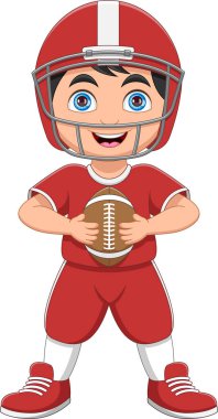 Amerikan futbolu oynayan çocuk