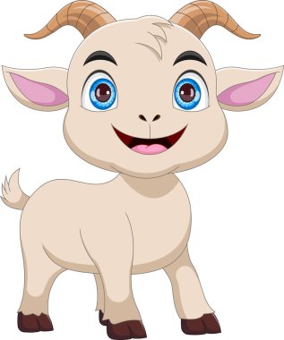 Çizgi film sevimli bebek keçi