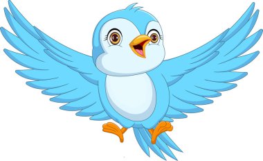 Sevimli küçük kuş çizgi filmi