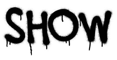 Beyazların üzerine sprey boyayla yazılmış kelime şovu..