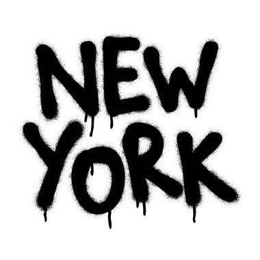 İzole sprey grafiti New York 'tan alıntı, beyaz üzerine..