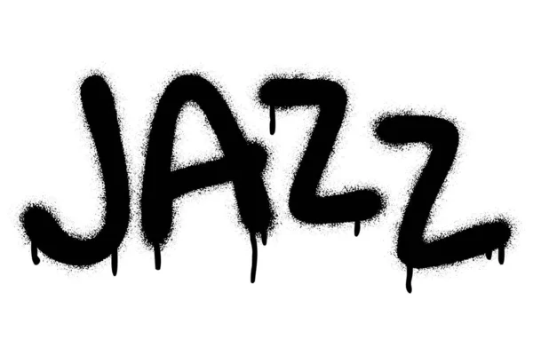 Spray Graffiti Word Jazz White Musical Genre Concept — Stock Vector