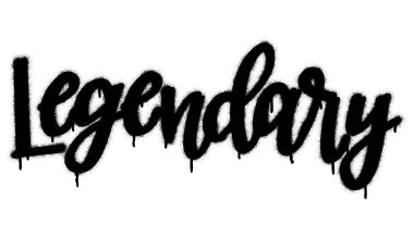 Beyaz üzerine Grafiti el yazısı yazması Legendary 'den alıntı.