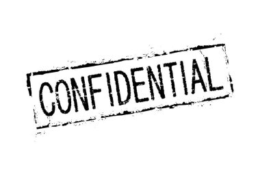 Kauçuk mühür gizlidir. Hassas, özel veya kısıtlı belge veya bilgileri işaretlemek için kullanılır.