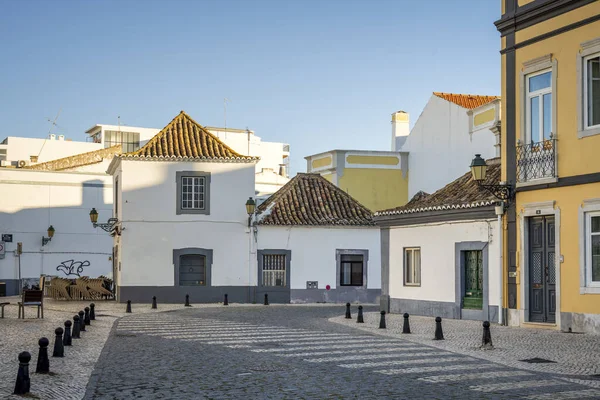 Strada Storica Faro Con Architettura Tradizionale Portoghese Algarve Sud Del — Foto Stock