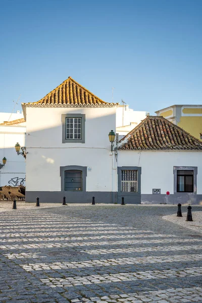 Historische Straße Faro Mit Traditioneller Portugiesischer Architektur Algarve Süden Portugals — Stockfoto