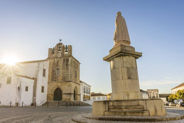 Downtown Faro Cathedral Morning Algarve Portugal — Stock Photo, Image