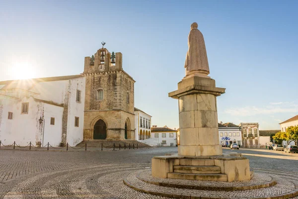 Centro Faro Com Catedral Pela Manhã Algarve Portugal — Fotografia de Stock