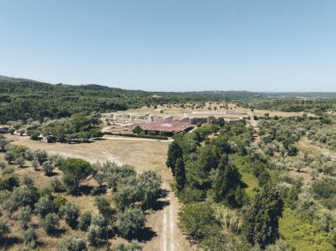 Antik Roma harabelerinin güzel manzarası, Conimbriga, Portekiz