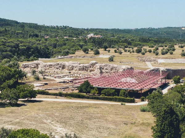 Antik Roma harabelerinin güzel manzarası, Conimbriga, Portekiz