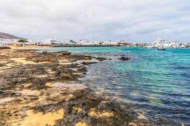 İspanya 'nın Kanarya Adaları' ndan biri olan La Graciosa adasının güzel kıyıları