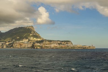 İspanya 'nın Güney Sahili, Avrupa' nın Cebelitarık manzarası