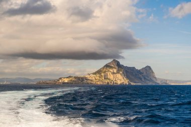 İspanya 'nın Güney Sahili, Avrupa' nın Cebelitarık manzarası