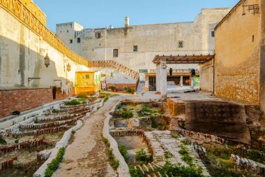 View of historic  Tannery in Tetouan, Morocco , North Africa clipart