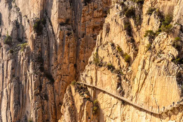 El Caminito Del Rey veya İspanya 'nın Malaga Eyaleti' ndeki King 's Path- Yürüyüş Yolu