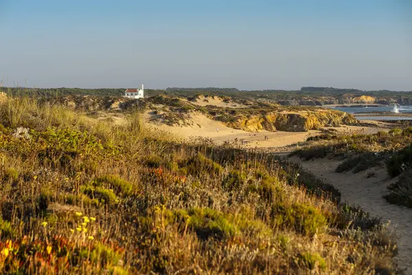 Portekiz, Odemira 'daki Vila Nova de Milfontes' in güzel manzarası