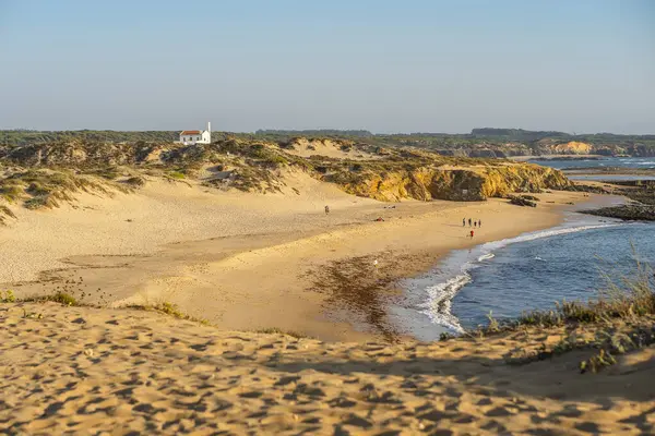 Portekiz, Odemira 'daki Vila Nova de Milfontes' in güzel manzarası