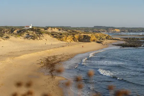 Portekiz, Odemira 'daki Vila Nova de Milfontes' in güzel manzarası