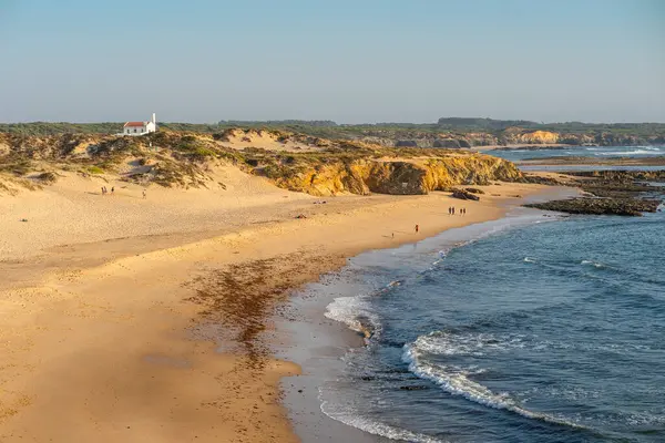 Portekiz, Odemira 'daki Vila Nova de Milfontes' in güzel manzarası
