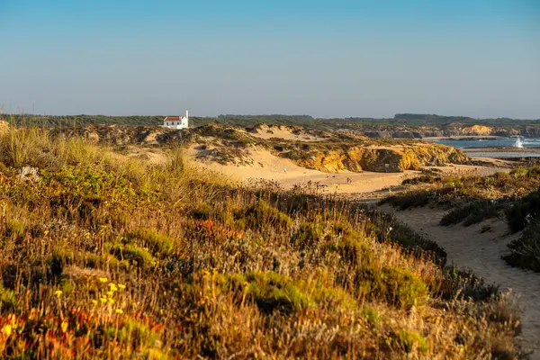 Portekiz, Odemira 'daki Vila Nova de Milfontes' in güzel manzarası