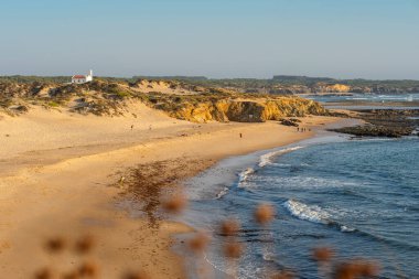 Portekiz, Odemira 'daki Vila Nova de Milfontes' in güzel manzarası