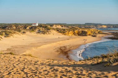 Portekiz, Odemira 'daki Vila Nova de Milfontes' in güzel manzarası