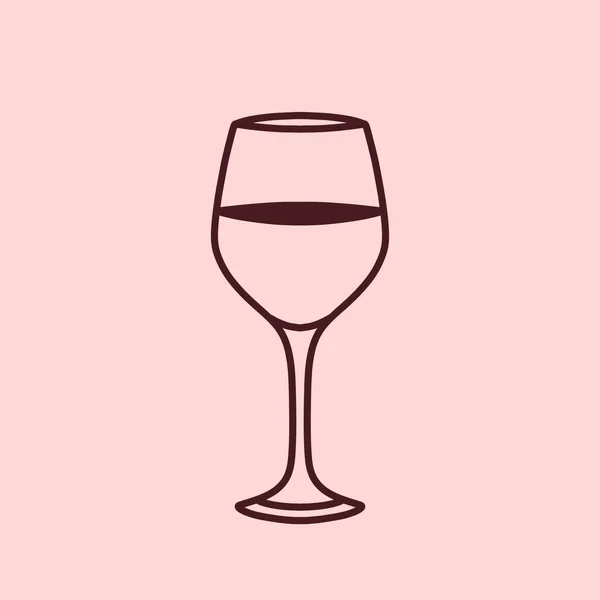 Copo Vinho Ícone Vidro Vinho Para Destaques Instagram Histórias Sites — Fotografia de Stock