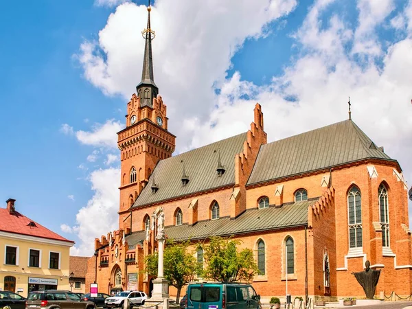 stock image The Tarnw Cathedral is located on the highest point of the Old Town hill. Currently, from the outside it looks like a neo-Gothic building with a tower 72 m high.