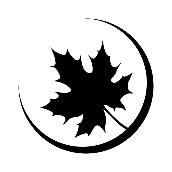 Икона Земли Символ Элементов Простая Чистая Векторная Графика Кленового Листа — стоковый вектор