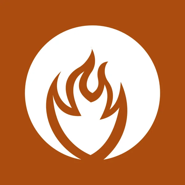 Икона Огня Символ Элементов Простая Чистая Векторная Графика Пламени Цифровая — стоковый вектор