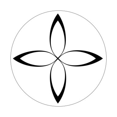 Karmaşık, dekoratif süs tasarımı - Geometrik vektör deseni, Zentangle tarzı siyah ve beyaz illüstrasyon