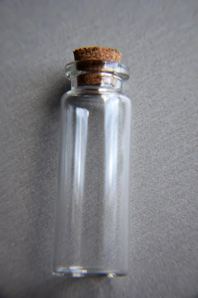 Empty Stone Glass Wishing Bottle - Corked Miniature Bottle - Macro, Closeup of a Jar of Rocks
