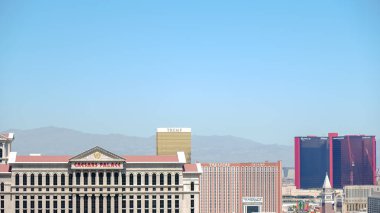 Modern Mimarlık ve Kumarhanelerin yer aldığı çarpıcı şehir manzarası - Las Vegas NV USA - 19.09.2023.