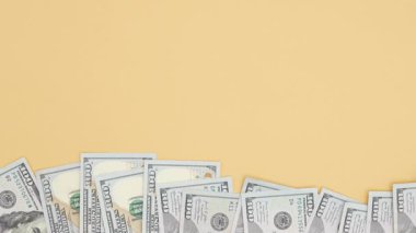 Model uçak, gelecek yolculuklar ve maceralar için seyahat masraflarını ve finansal hususları temsil eden 100 dolarlık banknotlar yığını üzerinde dinleniyor.