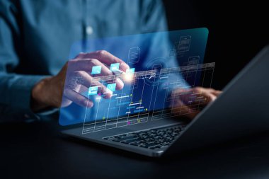 Document Management System, online documentation database and process automation to efficiently manage files, knowledge and documentation in enterprise with ERP. Corporate business technology, DMS