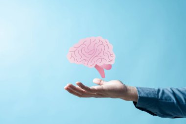 Sanal insan beyni ikonu, yaratıcı zeka düşüncesi ya da Alzheimer farkındalığı, Parkinson hastalığı, bunama, felç, nöbet ya da akıl sağlığı. Nöroloji ve Psikoloji.