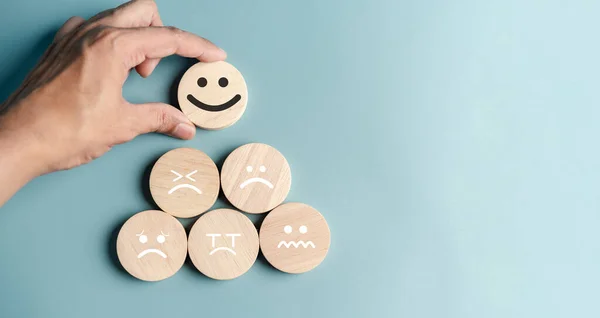Wybierz Ikonę Pozytywnych Emocji Ocena Zdrowia Psychicznego Max Pozytywny Myślenie — Zdjęcie stockowe