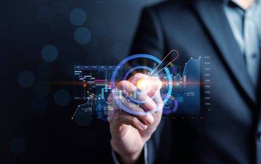 İş Analizi ve Veri Yönetim Sistemi 'nde çalışan analist KPI ve veritabanına bağlı metrik raporlar hazırlamak için çalışıyor. Finans, işlemler, satış ve pazarlama için kurumsal strateji.