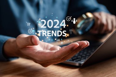 2024 yılının hırs ve eğilimleri ile yeni yıla başlamak ve geri sayım mutlu noeller ve mutlu yıllar, 2024 Yeni Yıl Planlama ve Meydan Okuma stratejisi.