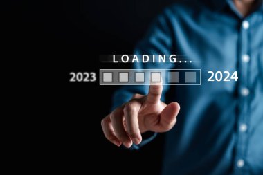 2023 'ten 2024' e kadar kaydedilen ilerleme mutlu noeller ve yeni yıl planlama ve meydan okuma stratejisi 2024.