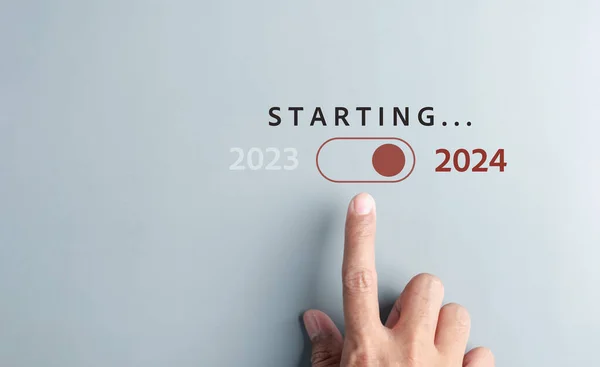 Menunjuk Happy New Year 2024 Dengan Grafik Grafik Grafik Dan Stok Foto
