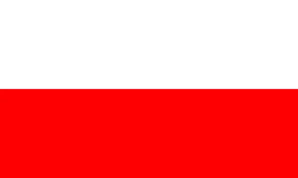 Bendera Polandia Dengan Tekstur Kain Bendera Polandia Digambarkan Pada Kain — Stok Foto