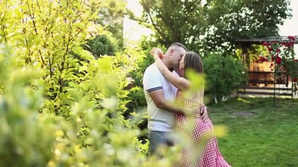 Valentines Day Lovely Happy Couple Man Woman Enjoying Time Together — Stok video
