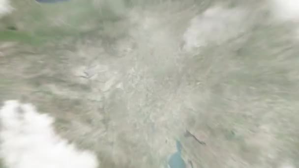 Earth Zoom Space Ankara Turkey Anitkabir Followed Zoom Out Clouds — Stock Video