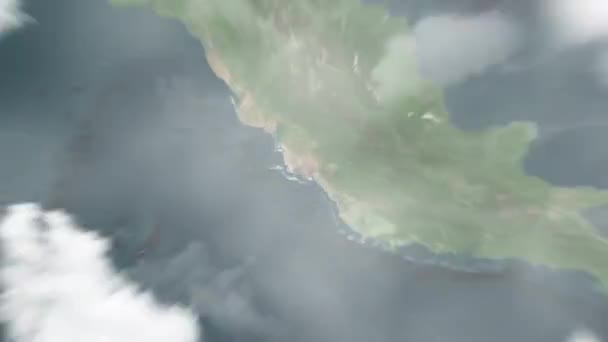 Jorden Zoomar Från Rymden Till Port Moresby Papua Nya Guinea — Stockvideo