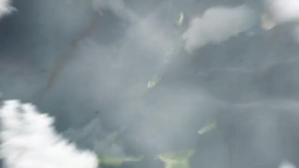 Dünya Uzaydan Saint George Grenada Zum Yapıyor Arkasından Bulutlar Atmosferden — Stok video