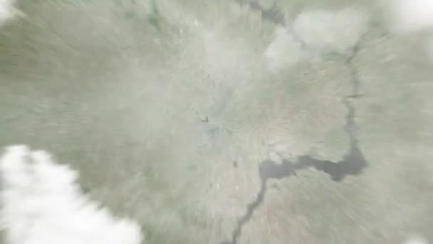 Dünya Uzaydan Krivyy Rih Kvartal Daki Ukrayna Yakınlaş Arkasından Bulutlar — Stok video
