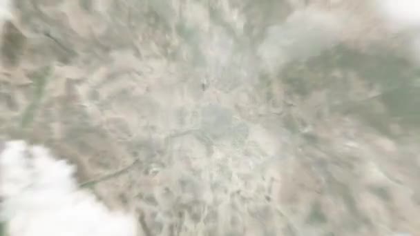 Zoom Terre Espace Glendale États Unis Suivi Par Zoom Arrière — Video